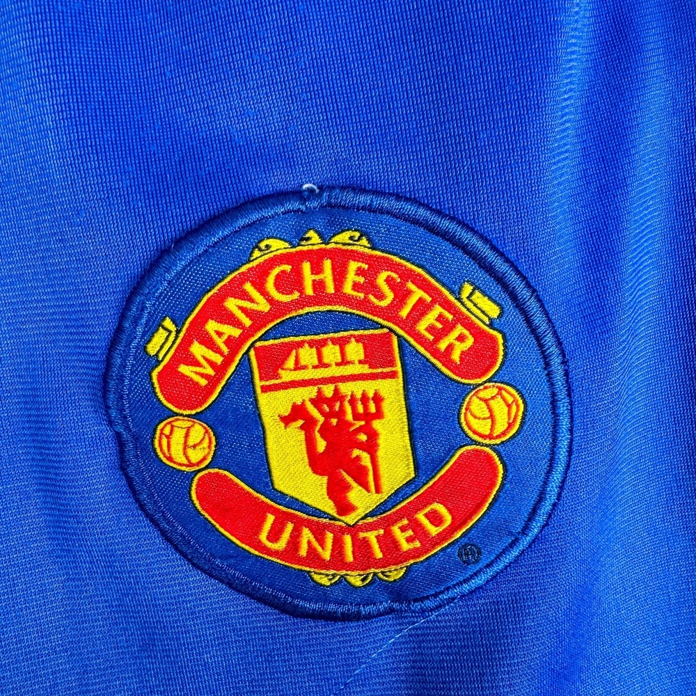 Manchester United Pants Mens Large Blue Soccer Football Track Pants Polyester - Picture 4 of 16